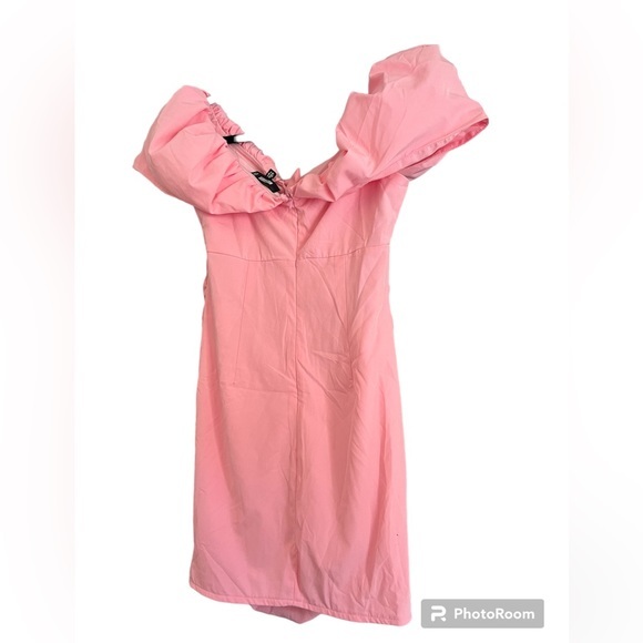 Missguided Off‎ the Shoulder Puff Sleeve Mini Dress - Picture 7 of 13